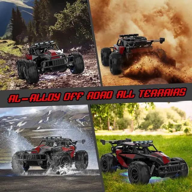 Alt view image 6 of 7 - BLUEJAY Remote Control Car - 2.4GHz High Speed 33KM/H RC Cars Toys, 1:12 Monster RC Truck Off Road with LED Headlight and Rechargeable Battery Gifts for Adults Boys 8-12