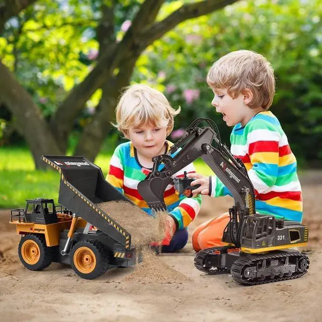 Alt view image 5 of 6 - kolegend Remote Control Dump Truck RC Truck Construction Vehicle Truck Toys with Rechargeable Battery for Toddlers Kids Boys and Girls