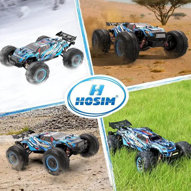 Alt view image 5 of 7 - Hosim Brushless RC Cars, 1:10 68+ KMH High Speed Remote Control Car for Adults Boys, 4X4 All Terrains Waterproof Off Road Hobby Grade Large Fast Racing Buggy Toy Gift Monster Trucks