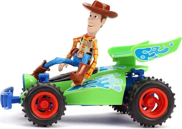 Alt view image 4 of 7 - Jada Toys Jada Disney Pixar Toy Story 4 Turbo Buggy W/Woody Radio Control Vehicle, 2.4 Ghz, 1: 24