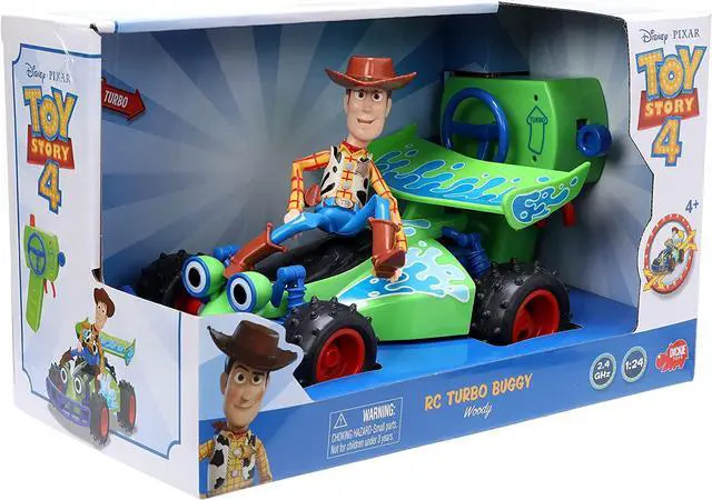 Alt view image 7 of 7 - Jada Toys Jada Disney Pixar Toy Story 4 Turbo Buggy W/Woody Radio Control Vehicle, 2.4 Ghz, 1: 24