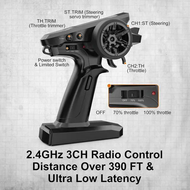 Alt view image 4 of 6 - Jetwood 1/16 Fast Brushless RC Cars for Adults, Max 42 mph High Speed Remote Control Car for Boys, Electric All Terrain RTR RC Buggy, Hobby Grade RC Truck, JC16EP with 2 Lipo