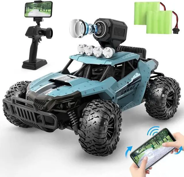 Main image of DEERC RC Cars DE36W Remote Control Car with 1080P HD FPV Camera, 1/16 Off-Road High Speed Monster Trucks for Kids Adults 60 Min Play