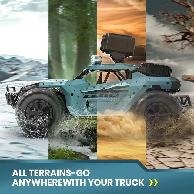 Alt view image 7 of 7 - DEERC RC Cars DE36W Remote Control Car with 1080P HD FPV Camera, 1/16 Off-Road High Speed Monster Trucks for Kids Adults 60 Min Play