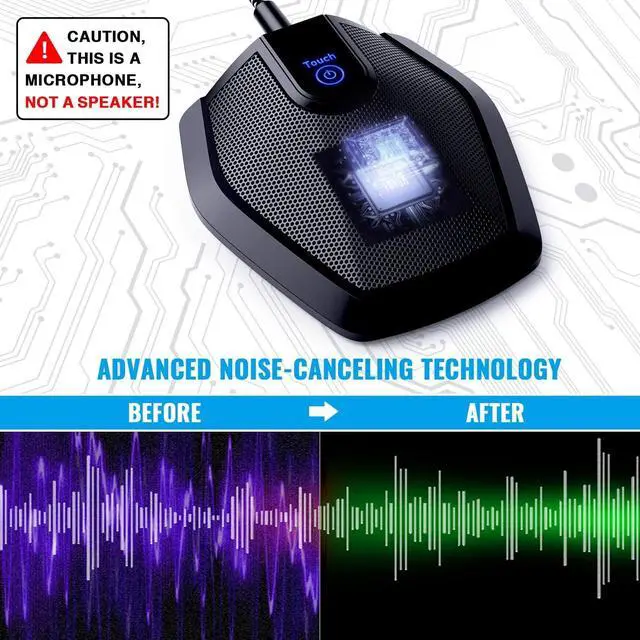 Alt view image 2 of 7 - TONOR Conference USB Microphone, Omnidirectional Condenser PC Mic for Video Conference, Recording, Skype, Online Class, Court Reporter, Plug & Play Compatible with Mac OS X Windows PC Compute, G11
