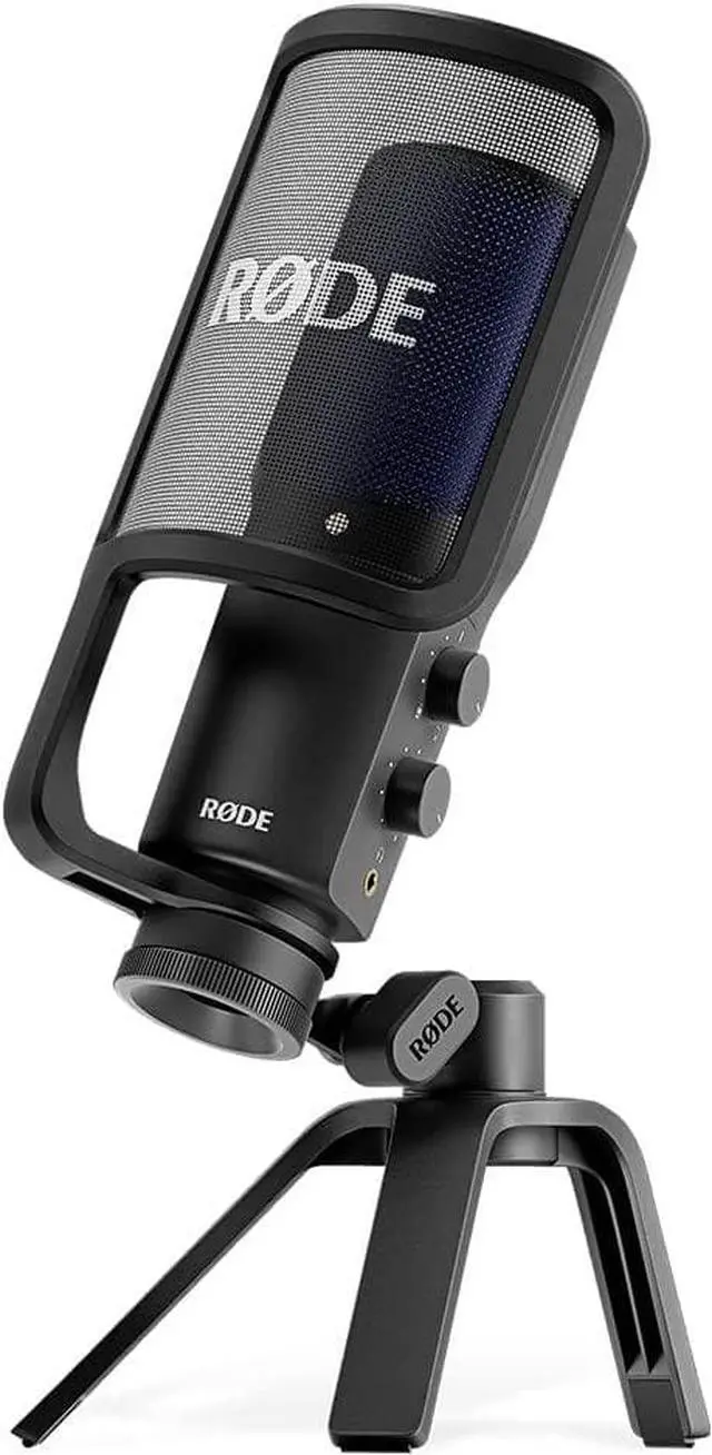 Main image of USB+ Professional-Grade USB Condenser Microphone For Recording Studio Quality Audio Directly To A Computer Or Mobile Device, Black