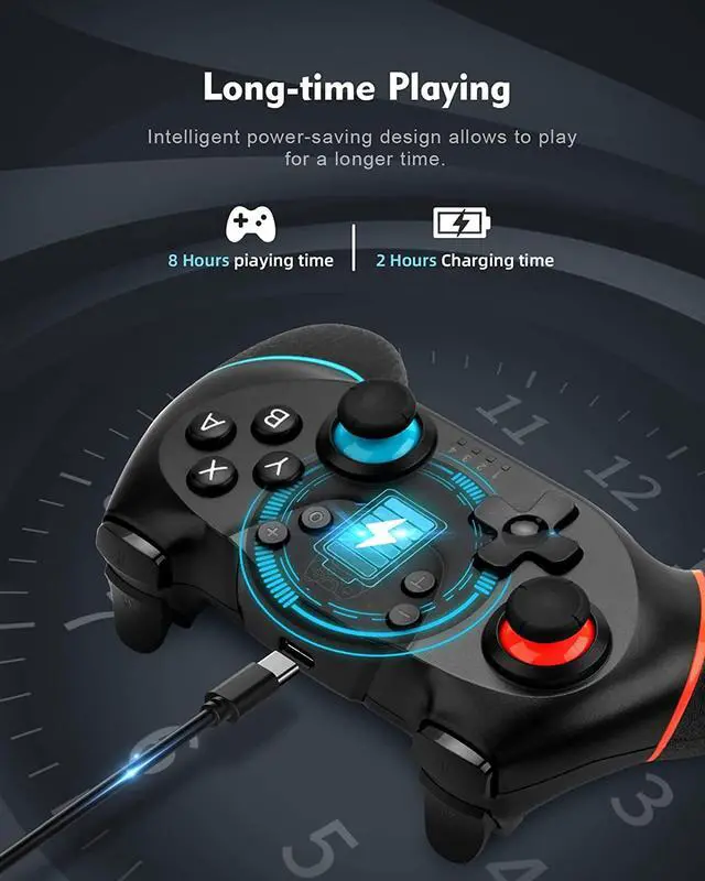 Alt view image 5 of 7 - NENOTOH Switch ControllerPro Controller for Switch/Switch Lite/Switch OLED, Switch Remote Controller Gamepad Joystick, Adjustable Turbo and Dual VibrationErgonomic Non-Slip