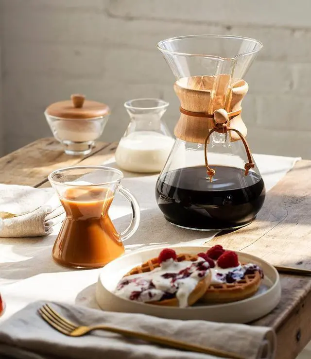 Alt view image 5 of 7 - Chemex Pour-Over Glass Coffeemaker - Classic Series - 6-Cup - Exclusive Packaging