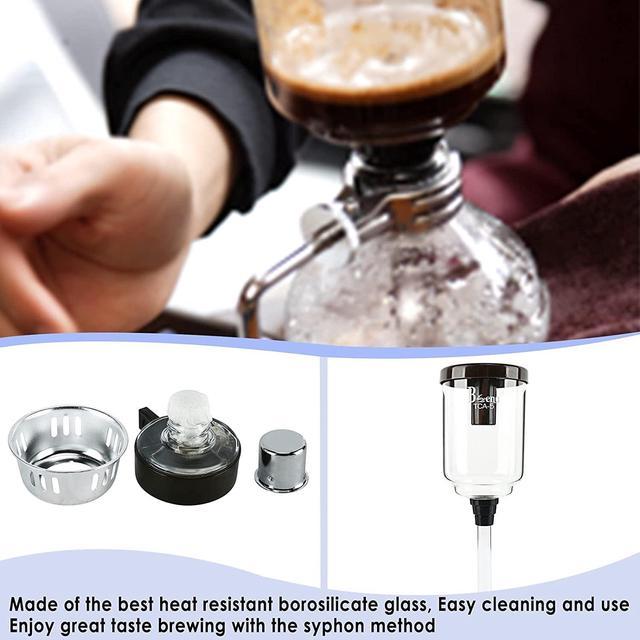 5-Cup Unique Syphon Coffee Maker Tabletop Glass Vacuum Siphon