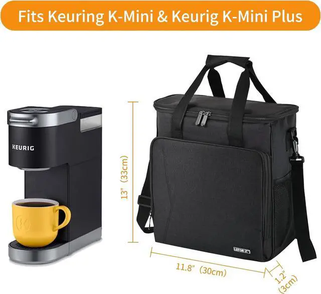 Alt view image 2 of 5 - Travel Coffee Maker Carrying Bag Compatible with Keurig K-Mini or K-Mini Plus, Single Serve Coffee Maker Portable Storage Bag with Shoulder Strap(Patented Design)