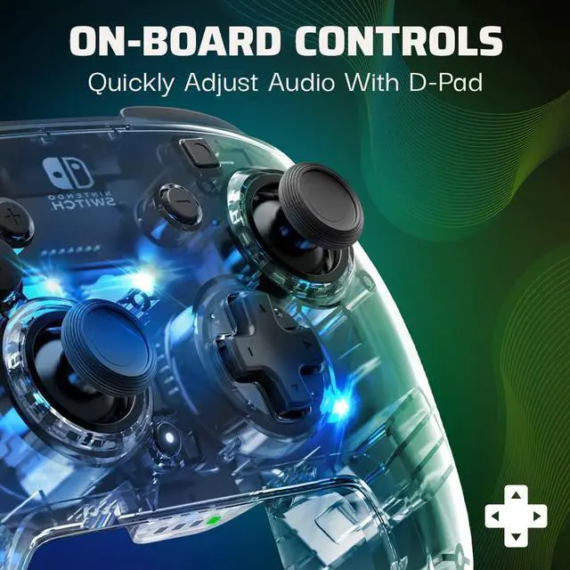 Alt view image 3 of 4 - PDP Afterglow Prismatic Deluxe Audio Wired Controller for Nintendo Switch