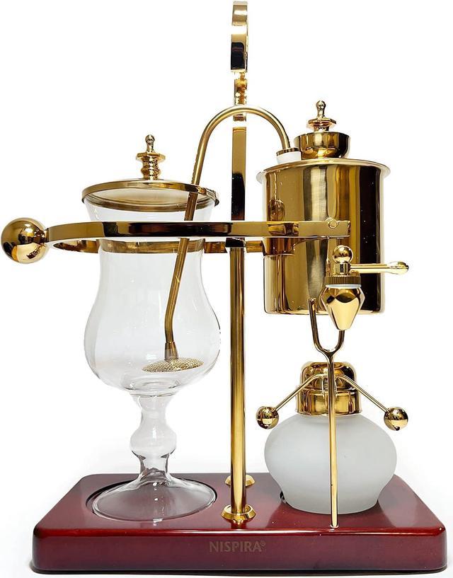 Nispira Belgian Belgium Luxury Royal Family Balance Syphon Siphon Coffee Maker Gold Color 1 Set