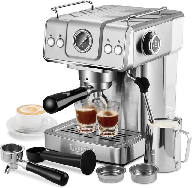 Neretva 20 Bar Espresso Coffee Machine with Steam Wand for Latte Espresso and Cappuccino - Mint Green
