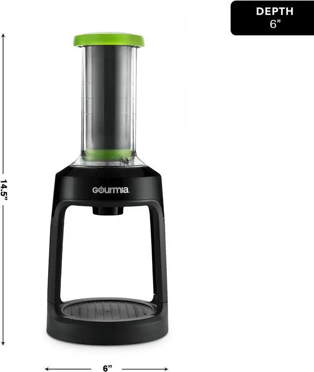 Alt view image 5 of 5 - Gourmia GKCP135 Manual Coffee Brewer - Single Serve Manual Hand French Press Coffee Maker - No Electricity - Brew Coffee Anywhere - Green