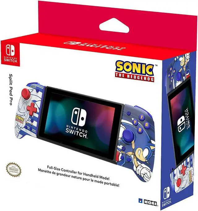 Alt view image 2 of 5 - HORI Split Pad Pro (Sonic) Ergonomic Controller for Handheld Mode - Officially Licensed By Nintendo & Sega - Nintendo Switch