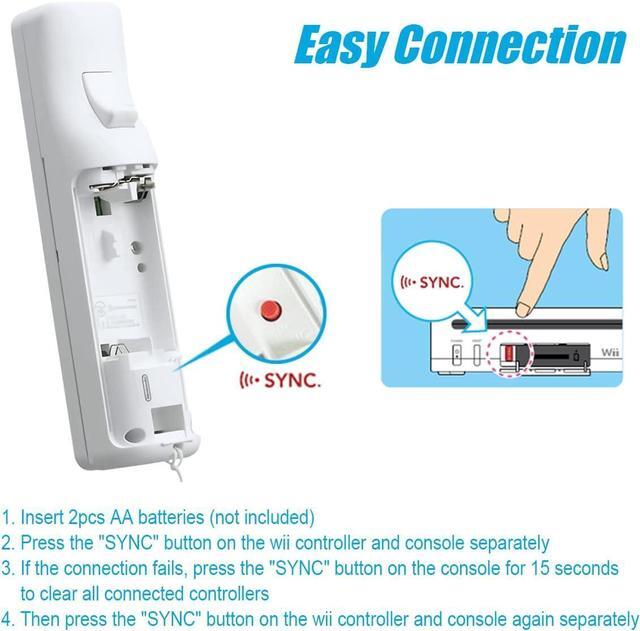 Alt view image 6 of 7 - Wii Controller 2 Pack Wii Remote Controller with Silicone Case and Wrist Strap Remote Controller for Wii/Wii U White