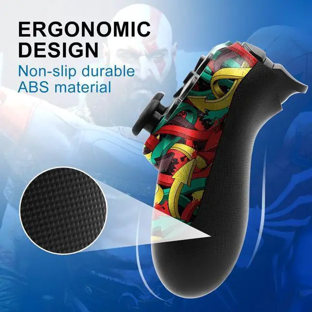 Alt view image 6 of 6 - MOOGOLE PS4 Controller Wireless, with USB Cable/1000mAh Battery/Dual Vibration/6-Axis Motion Control/3.5mm Audio Jack/Multi Touch Pad/Share Button, PS4 Controller Compatible with PS4/Slim/Pro/PC