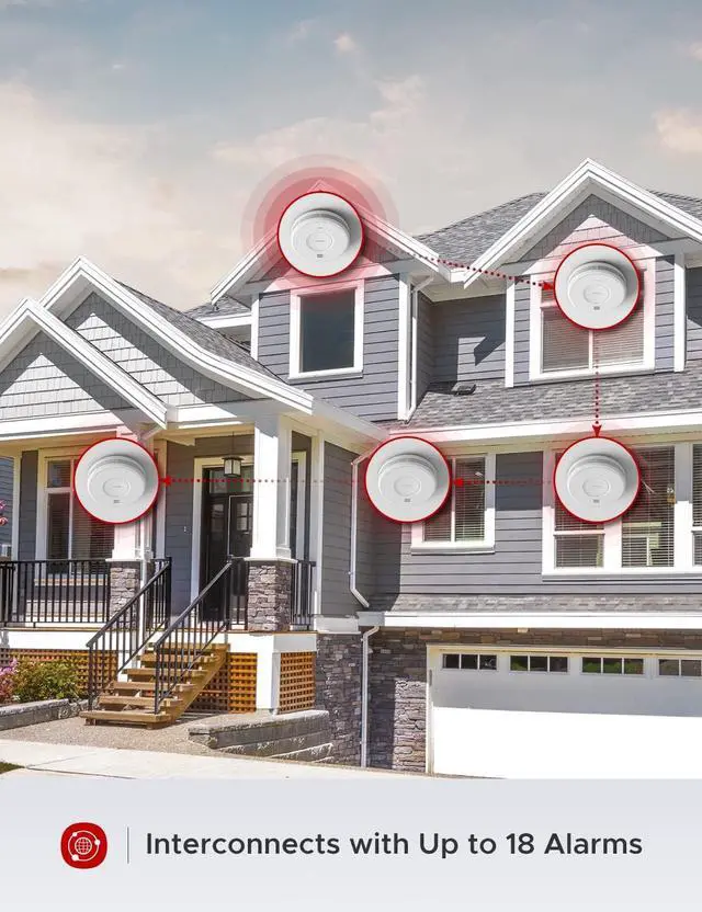 Alt view image 5 of 7 - X-Sense AC Hardwired Combination Smoke and Carbon Monoxide Detector, Hardwired Interconnected Smoke and CO Detector Alarm with Replaceable Battery Backup, XP06, 1-Pack