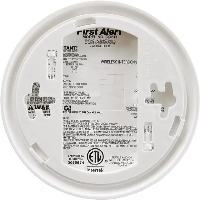 Alt view image 2 of 5 - First Alert BRK CO511 Carbon Monoxide (CO) Detector Wireless Interconnected with Voice and Location