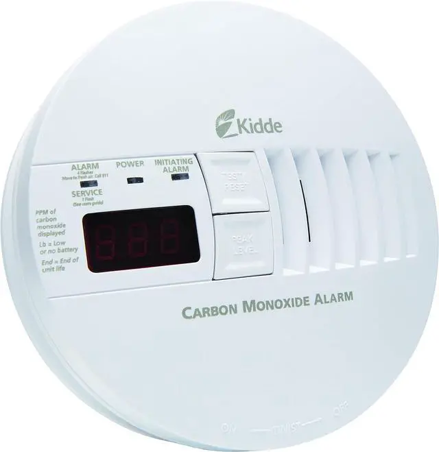 Alt view image 5 of 7 - Kidde Hardwired Carbon Monoxide Detector with 9-Volt Battery Backup, Digital LED Display 5.75 diameter x 1.8 depth
