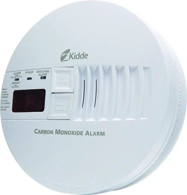 Alt view image 4 of 7 - Kidde Hardwired Carbon Monoxide Detector with 9-Volt Battery Backup, Digital LED Display 5.75 diameter x 1.8 depth