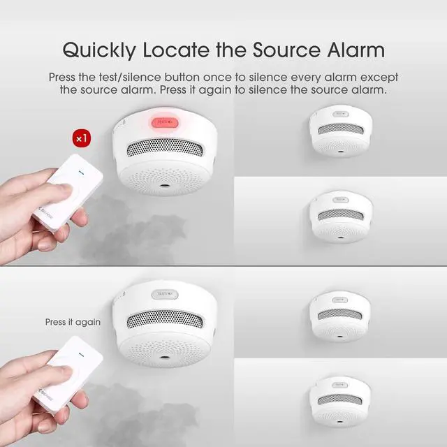 Alt view image 4 of 7 - X-Sense Remote Controller RC01 Pro for X-Sense Link+ Wireless Smoke & Carbon Monoxide Detector Alarms (1-Pack)