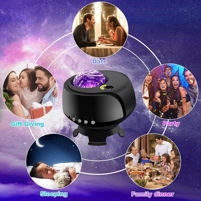 Alt view image 5 of 6 - FLITI The Largest Coverage Area Galaxy Projector, Star Sky Lights Projector, with Changing Nebula and Galaxy Shapes Night Light