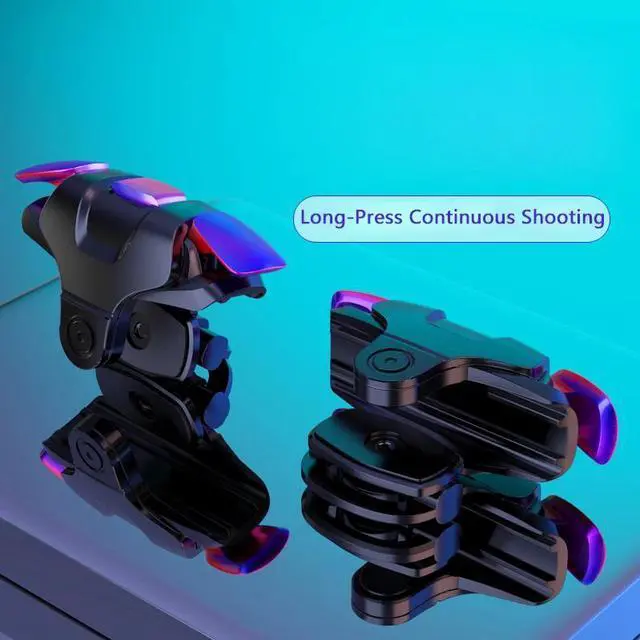 Alt view image 6 of 6 - Phone Mobile Gaming Trigger Fire Button Handle Shooter Game Joysticks Gamepad For PUBG Fire Shooting Aim Key L1R1 Controller