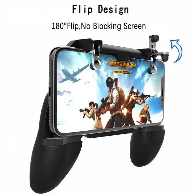Alt view image 5 of 6 - For Pubg Controller For Mobile Phone 3 in 1 L1R1 Game Shooter Trigger Fire Button For IPhone Android SmartPhone Gamepad Joystick