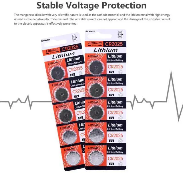 Alt view image 5 of 6 - 2020  Promotional 20x  CR2025 CR 2025 Button Lithium Li Ion Battery BR2025 DL2025 KCR2025 3V Volt Li-ion Watch Clock Battery