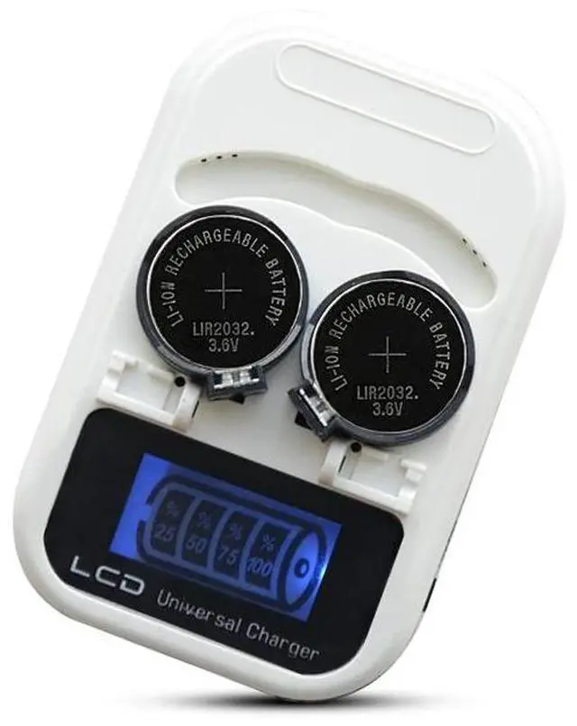 Alt view image 2 of 6 - 3.6V LCD EU Plug Button Battery Charger for Rechargeable for Rechargeable LIR/LIR2025/LIR2032/ML/ML2025/ML2032
