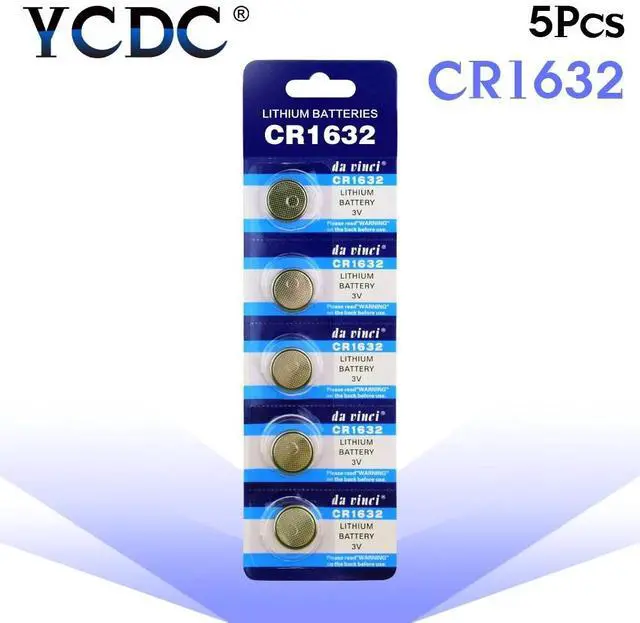 Alt view image 2 of 6 - 5pcs/pack CR1632 Button Batteries LM1632 BR1632 ECR1632 Cell Coin Lithium Battery 3V CR 1632 For Watch Electronic Toy Remote