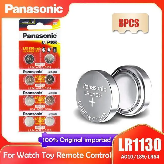 Main image of 8PCS  LR1130 LR 1130 1.5V Button Cell Coin 189 AG10 V10GA L1131 SR1130W SR1130 389 LR54 SR54 Watch Alkaline Battery