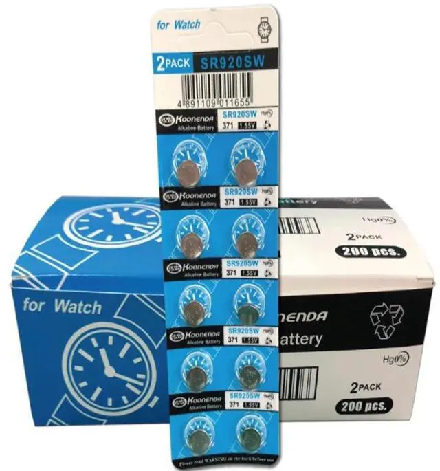 Alt view image 4 of 4 - 10PCS Alkaline Battery AG6 1.55V Button Coin Cell 371  LR920 SR927 171  L921  Watch Batteries