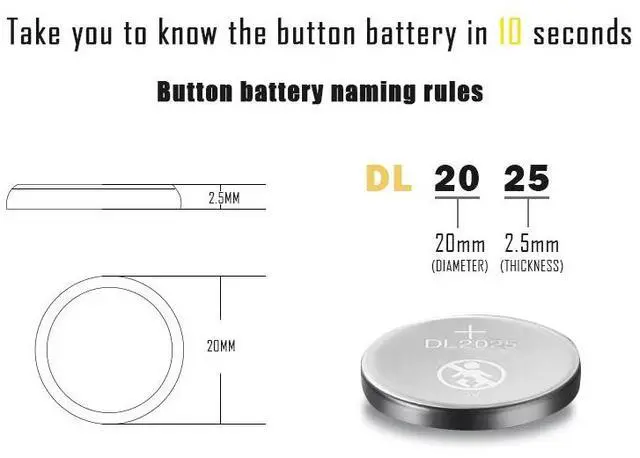 Alt view image 2 of 6 - 4PCS for DURACELL CR2025 Button Cell Battery 3V Lithium Batteries for Watch Toy Computer Calculator Control DLCR 2025