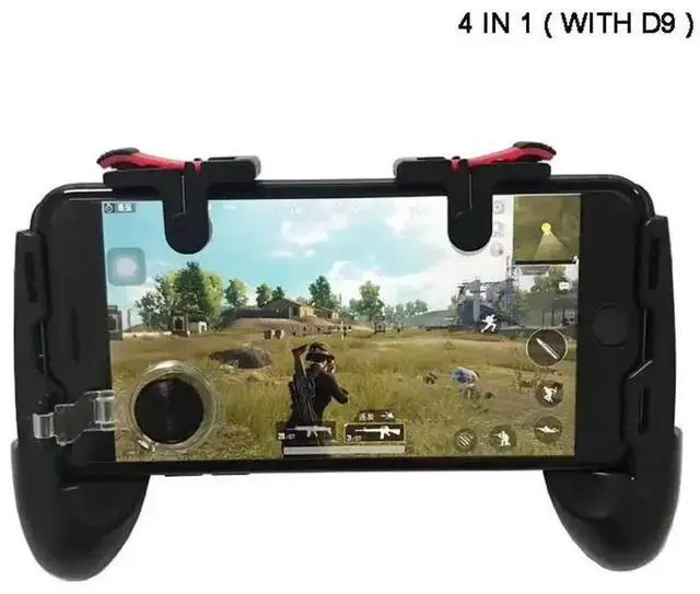Alt view image 2 of 6 - D9 Mobile Game Gamepad Trigger Joystick Fire Button Controller Shooter for PUBG Handle For Phone Android iPhone PC Game Pad