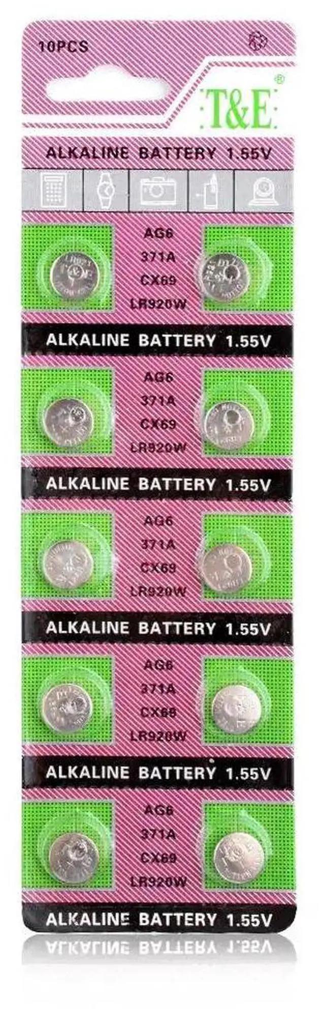 Alt view image 2 of 6 - 10pcs AG6 AG 6 SR290SW LR921 Watch Clock Pilas Alkaline Batteries SR920SW LR920SW Button Coin Cell Battery For Computer Toys