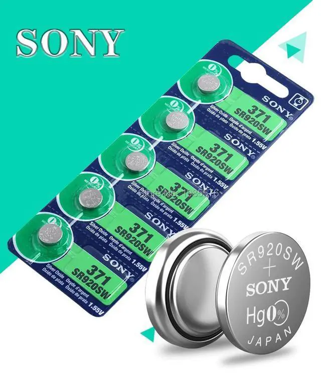 Alt view image 4 of 6 - 10pcs For Sony 45mAh 1.55V AG6 371 SR920SW LR920 171 370 L921 LR69 SR920 Button Batteries For Watch Toy Remote Cell Coin Battery
