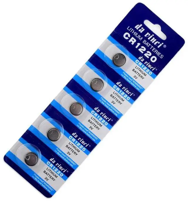 Alt view image 6 of 6 - 5pcs 3V CR1220 Lithium Button Batteries DL1220 BR1220 LM1220 Cell Coin Battery For Watch Electronic Toy Calculator