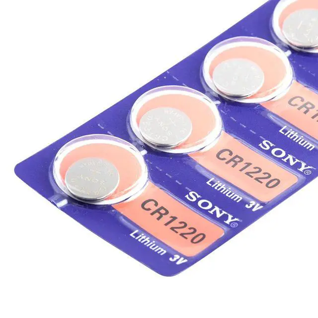 Alt view image 6 of 6 - 5Pcs Sony 3v CR1220 Lithim Li-ion Battery DL1220 BR1220 ECR1220 LM1220 KCR1220 L04 5012LC Button Coin Cell Bateria Replace