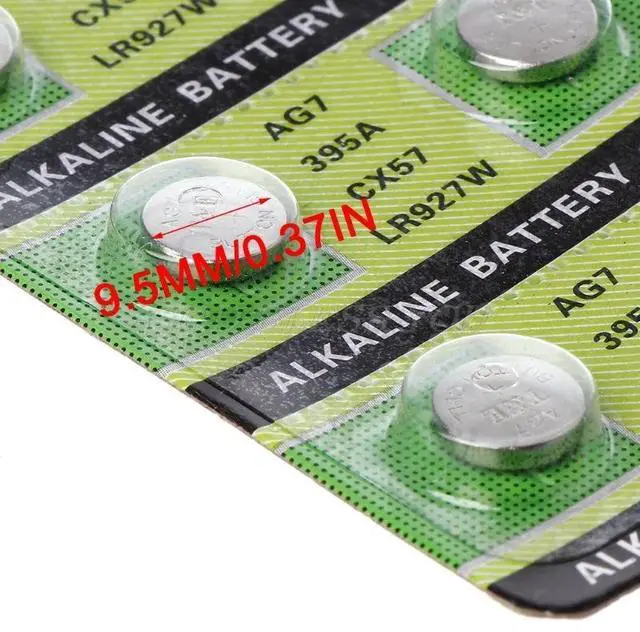Main image of 10PCS Alkaline Battery AG7 1.55V Button Coin Cell Watch Batteries LR927 LR57 SR927W 399 GR927 395A Drop Shipping