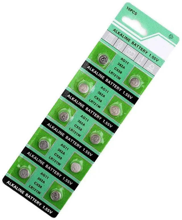 Alt view image 4 of 6 - 10PCS AG11 1.5V Coin Cell Watch Batteries  LR47 SR721SW LR721 V362  Button Battery Suitable Supports Watch Calculator