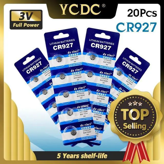 Main image of 20x 3V Lithium Button/Coin Cell Battery CR927 927 DL927 BR927 ECR927 5011LC 3V Button Battery CR927 DL927 BR927 5011LC LM927
