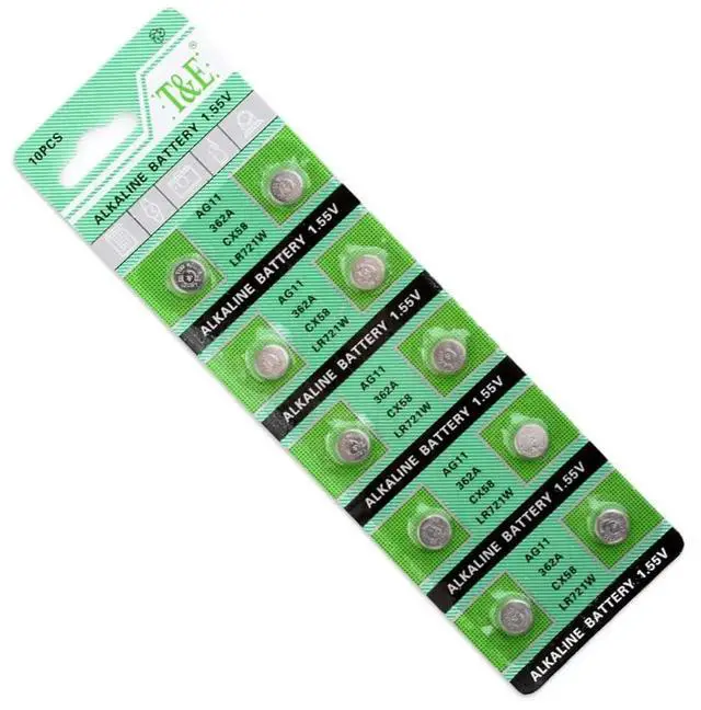 Alt view image 2 of 6 - 10PCS AG11 1.5V Coin Cell Watch Batteries  LR47 SR721SW LR721 V362  Button Battery Suitable Supports Watch Calculator