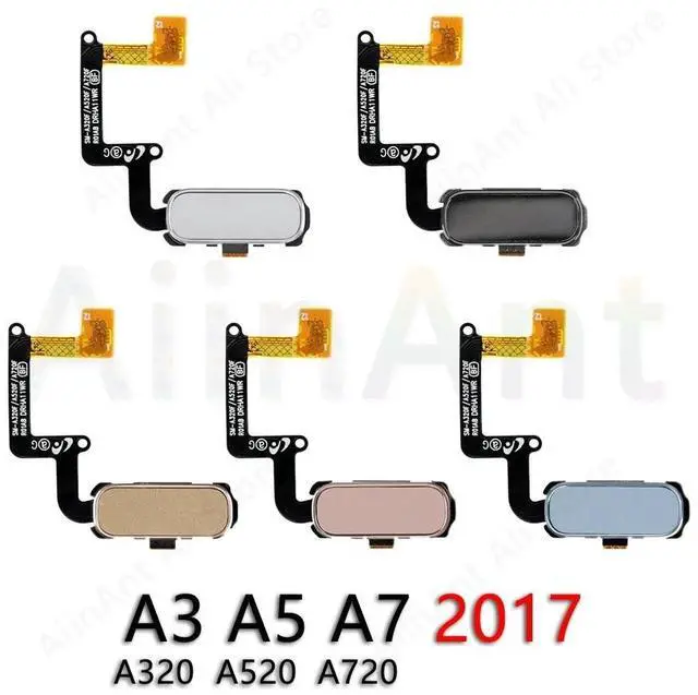 Main image of For Samsung Galaxy A3 A5 A7 2017 A320F A520F A720F Back Home Button Fingerprint Sensor Flex Cable Phone Repair Parts