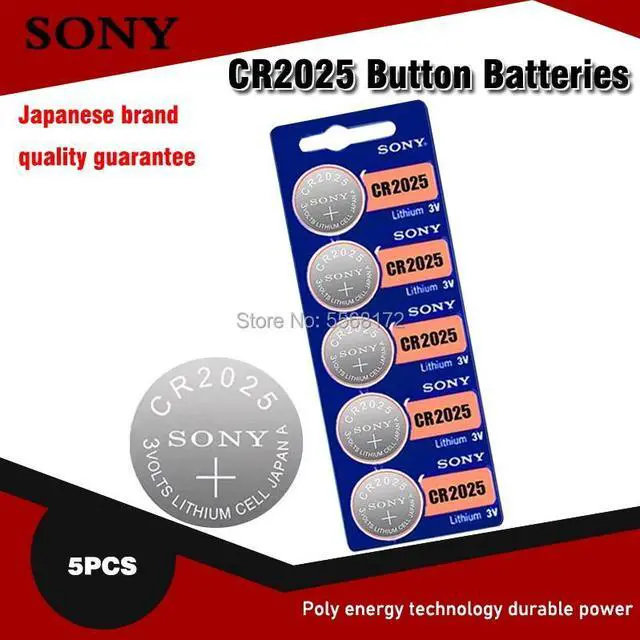 Main image of 5PC FOR SONY CR2025 Lithium Battery CR 2025 ECR2025 DL2025 BR2025 2025 KCR2025 L12 3V Button Cell Coin Battery For Toys Watches