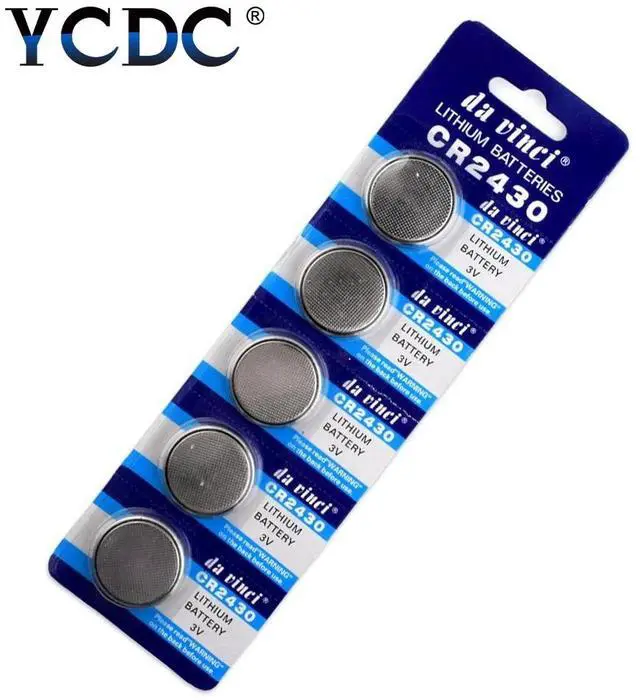 Alt view image 2 of 3 - 5pcs/pack CR2430 Button Batteries DL2430 BR2430 KL2430 Cell Coin Lithium Battery 3V CR 2430 For Watch Electronic Toy Remote