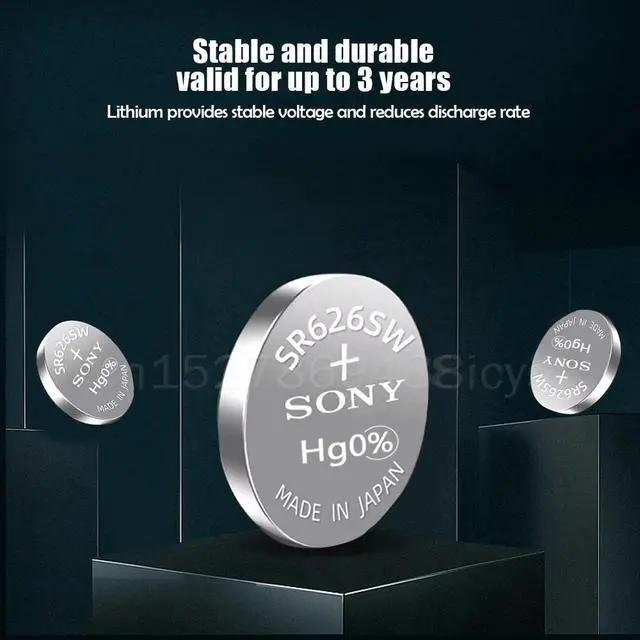 Alt view image 3 of 6 - 5PCS Sony 364 SR621SW AG1 LR621 621 164 531 SR60 LR60 1.55V Silver Oxide Battery For Watch Toy Calculator Meter Button Cell Coin