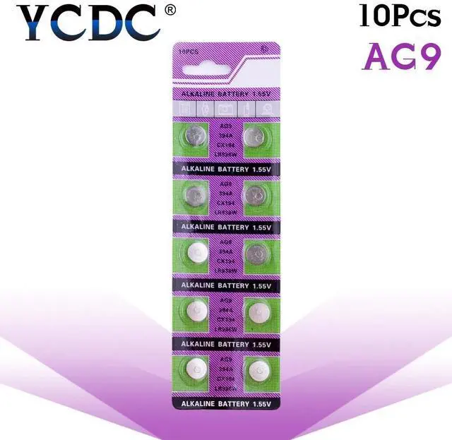 Alt view image 2 of 5 - 10pcs/pack AG9 LR936 394 Button Batteries SR936 194 Cell Coin Alkaline Battery 1.55V SR936SW CX194 For Watch Toys Remote