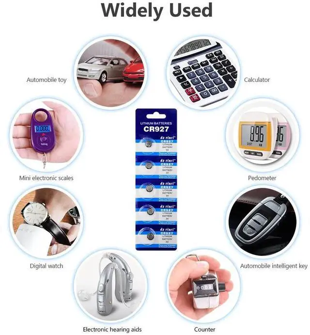 Alt view image 5 of 6 - POSTHUMAN 10Pcs CR927 CR 927 3V Lithium Coin Cells Button Battery 927 For Watch Calculator Toy CR927 DL927 BR927 ECR927 5011LC